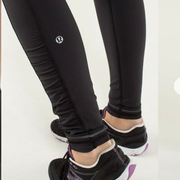 Lululemon Speed Tight Size 6 Brushed Interlock Black and Quilt Winter - Picture 6 of 12